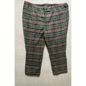Hearth & Hand with Magnolia Plaid Flannel Pajama Pants Green Red Women's 4X New